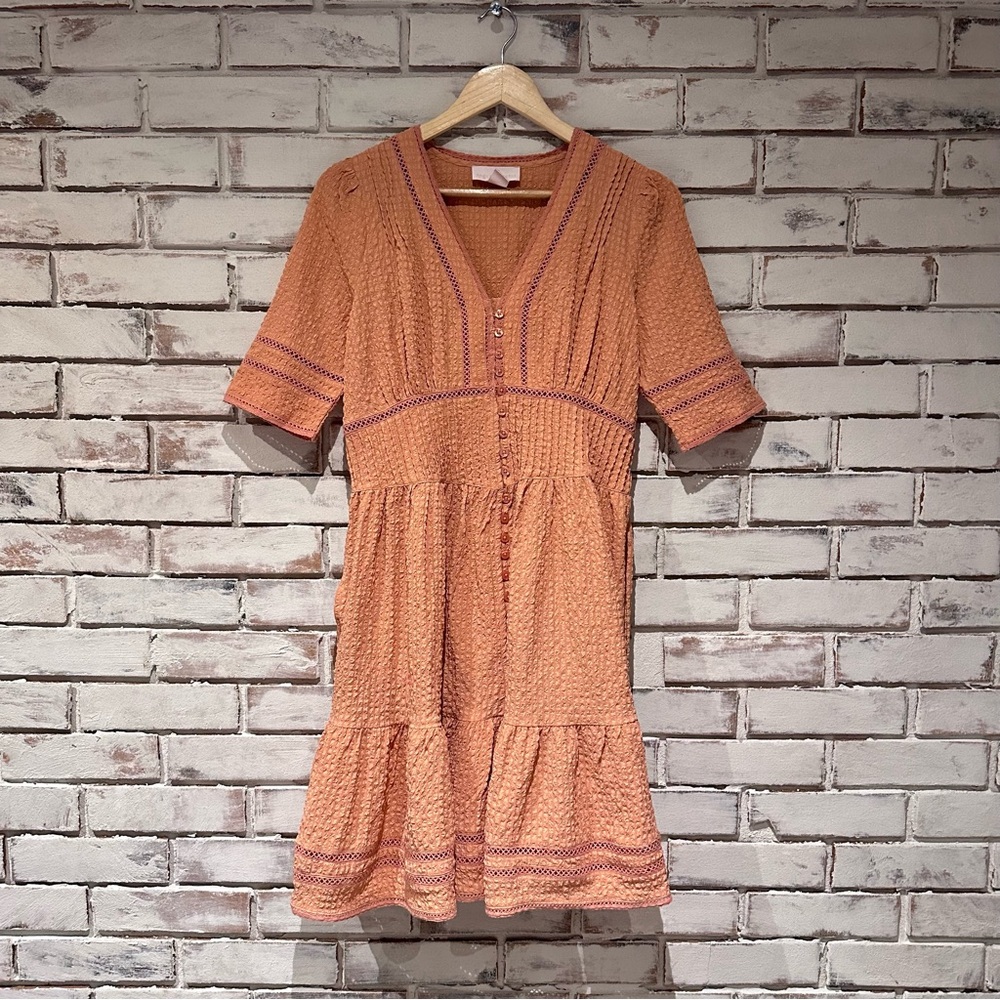 Rachel Parcell fit and flare dress size small seashell NWOT